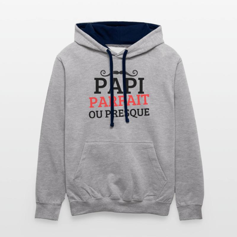PAPI PERFEKT oder FAST PERFEKT Kontrast-Hoodie