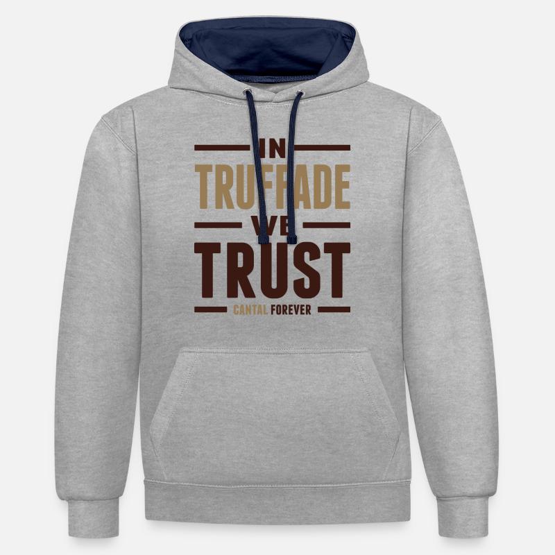 In truffade we trust - Sweat à capuche contrasté - gris chiné/bleu marine