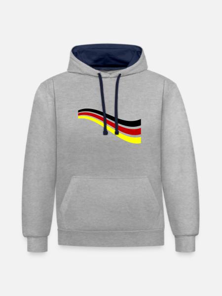 Germany Line Germany Team - Contrast hoodie - heather grey/navy