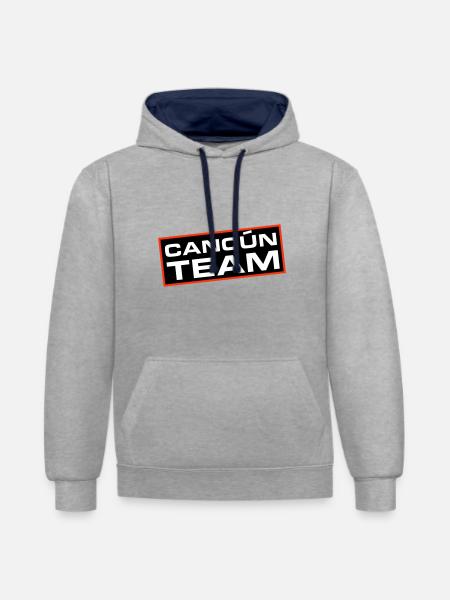 Cancun Team - Contrast hoodie - heather grey/navy