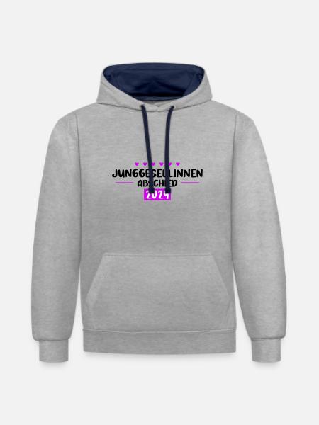 Bachelorette Party 2024 - Contrast hoodie - heather grey/navy