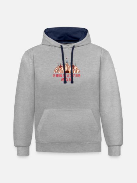 Ringmaster Mom Stunt-Performance-Arena - Kontrast-Hoodie - Grau meliert/Navy