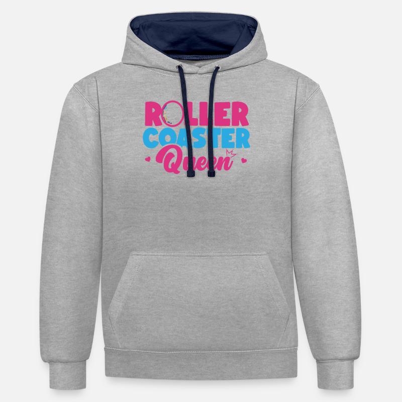 Roller Coaster Roller Coaster - Sweat à capuche contrasté - gris chiné/bleu marine