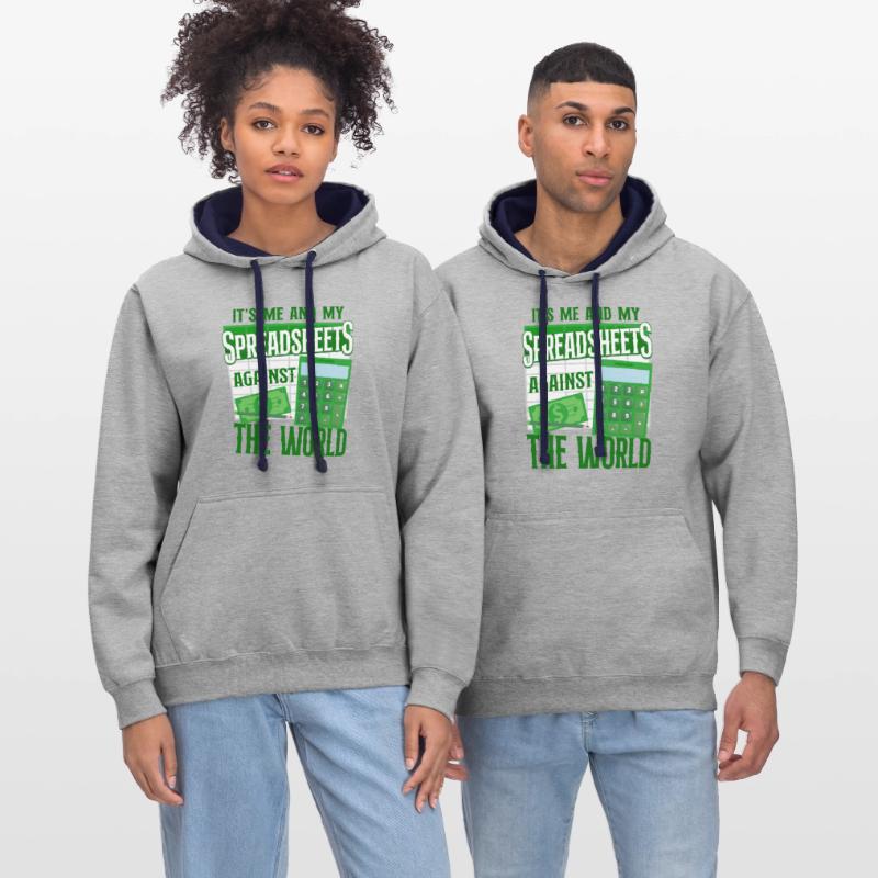Comptable Comptable Comptable Comptabilité Sweat à capuche contrasté