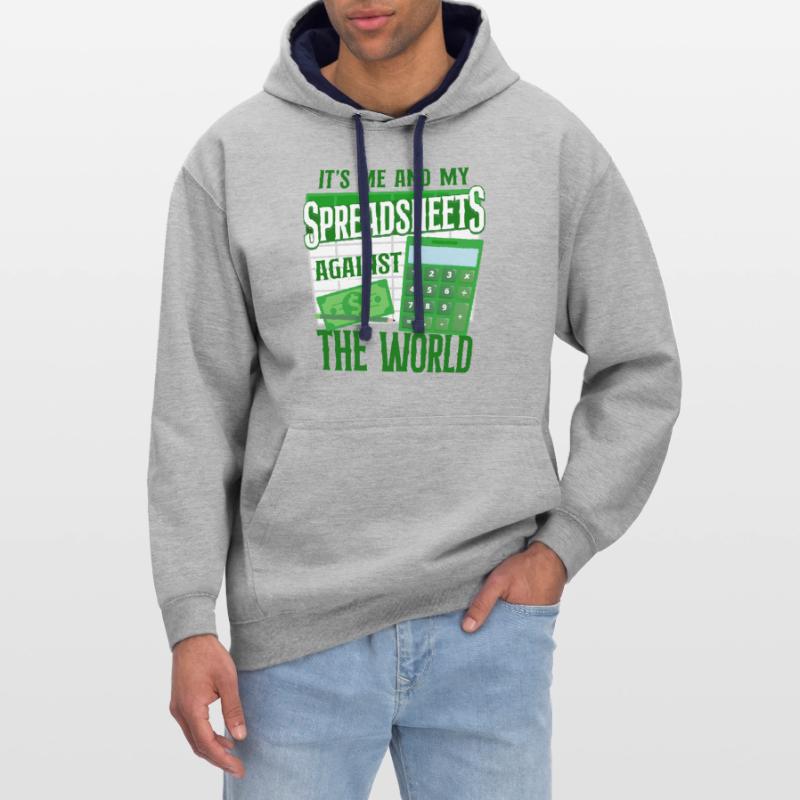 Comptable Comptable Comptable Comptabilité Sweat à capuche contrasté