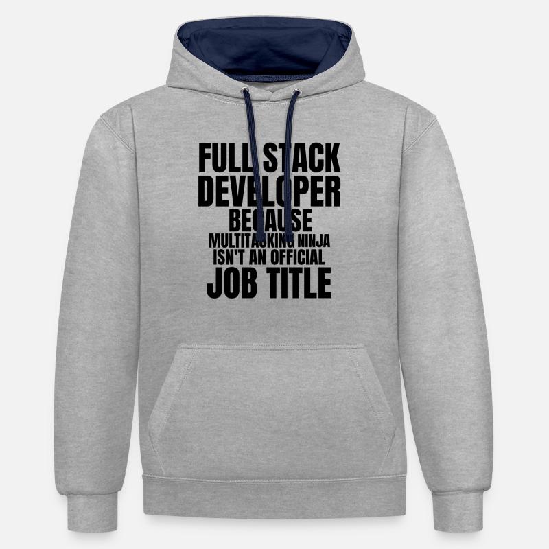 Computer Scientist Software Developer - Contrast hoodie - heather grey/navy