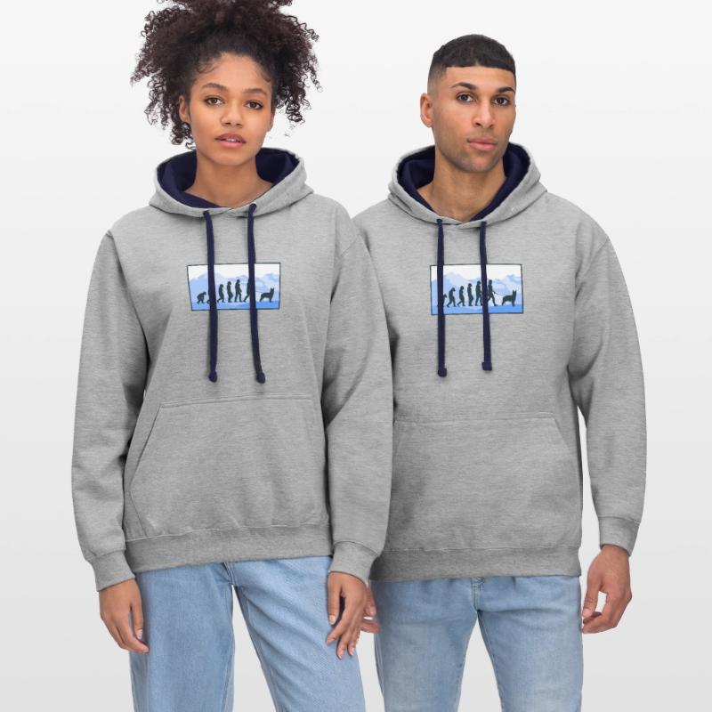 Harzer Fox Evolution Shepherd Gift Contrast hoodie