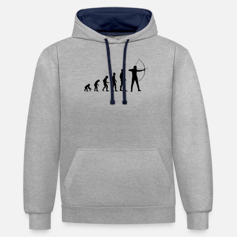 Archery Archery Archer Evolution - Contrast hoodie - heather grey/navy