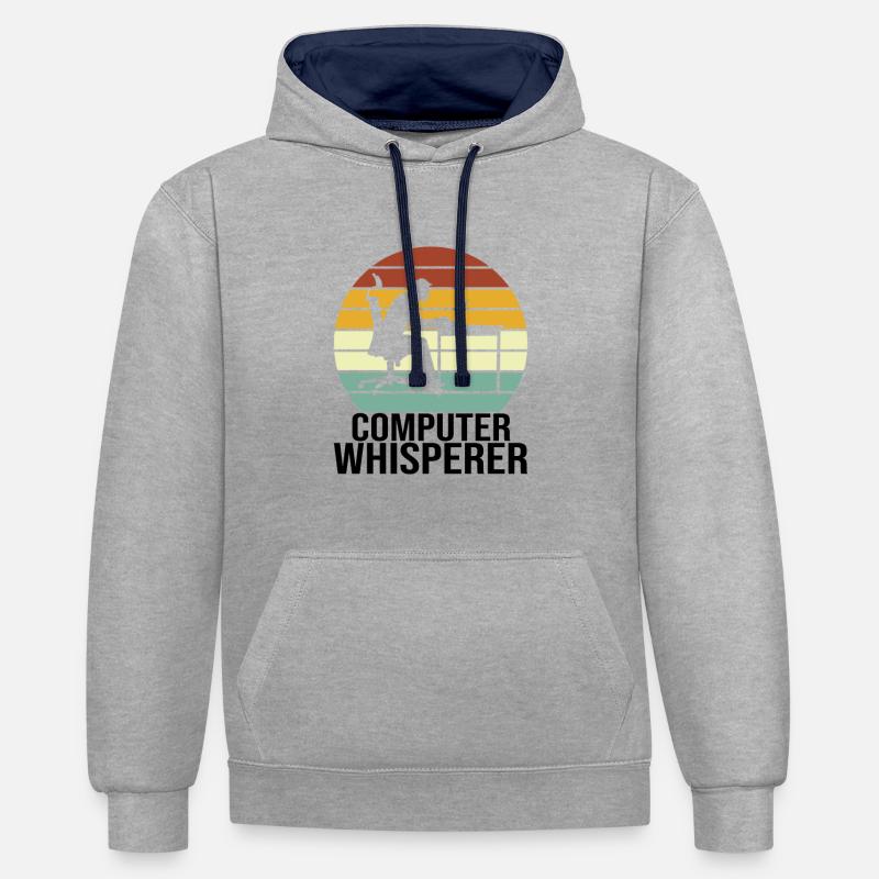 Programmierer Informatiker Informatik - Kontrast-Hoodie - Grau meliert/Navy