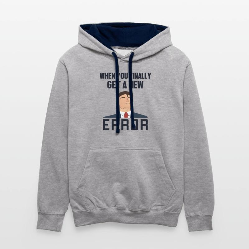 Get a New Error Engineer Full Stack Coder Contrast hoodie
