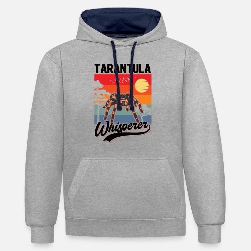 Tarantel Flüsterer Tarantula Whisperer - Sweat à capuche contrasté - gris chiné/bleu marine