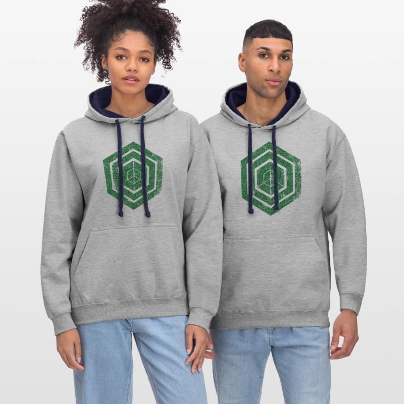 Hexagon-Programmierung Programmierer Codierung geometrisch Kontrast-Hoodie