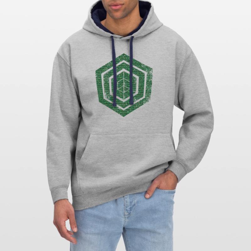 Hexagon-Programmierung Programmierer Codierung geometrisch Kontrast-Hoodie