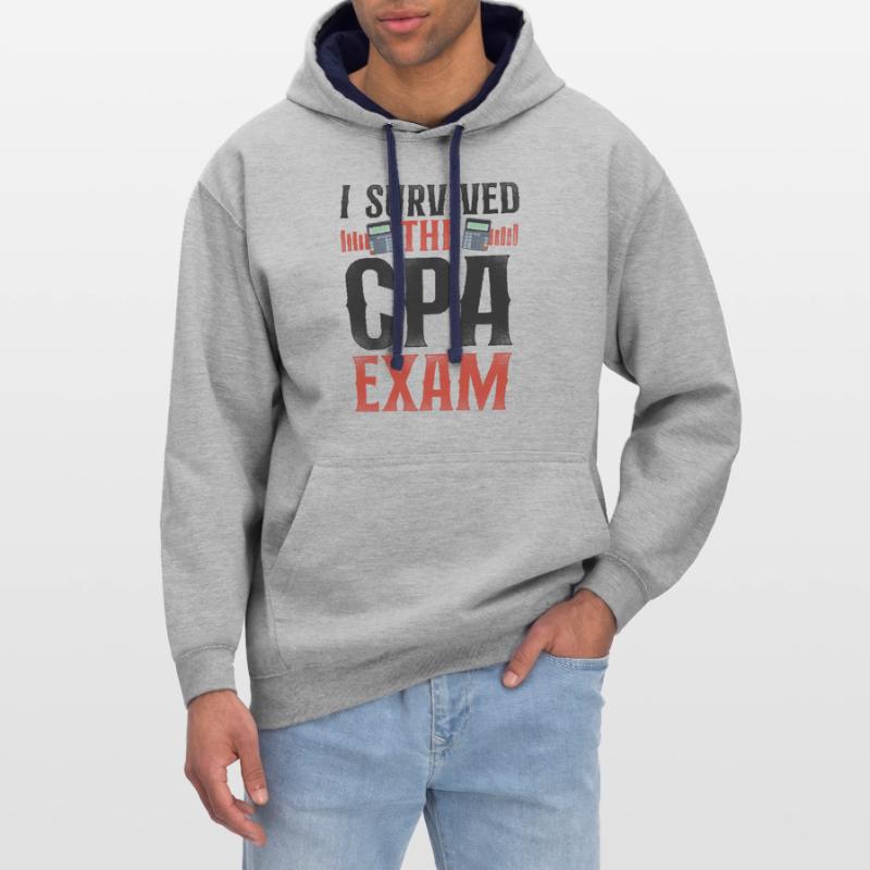 Comptable Comptable Comptable Comptabilité Sweat à capuche contrasté