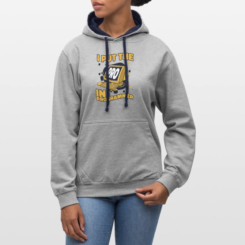 J’ai mis le pro dans Programmeur Developer Coder Sweat à capuche contrasté