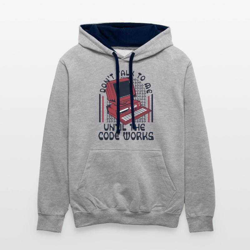 Until The Code Works Softwareingenieur Coder Kontrast-Hoodie