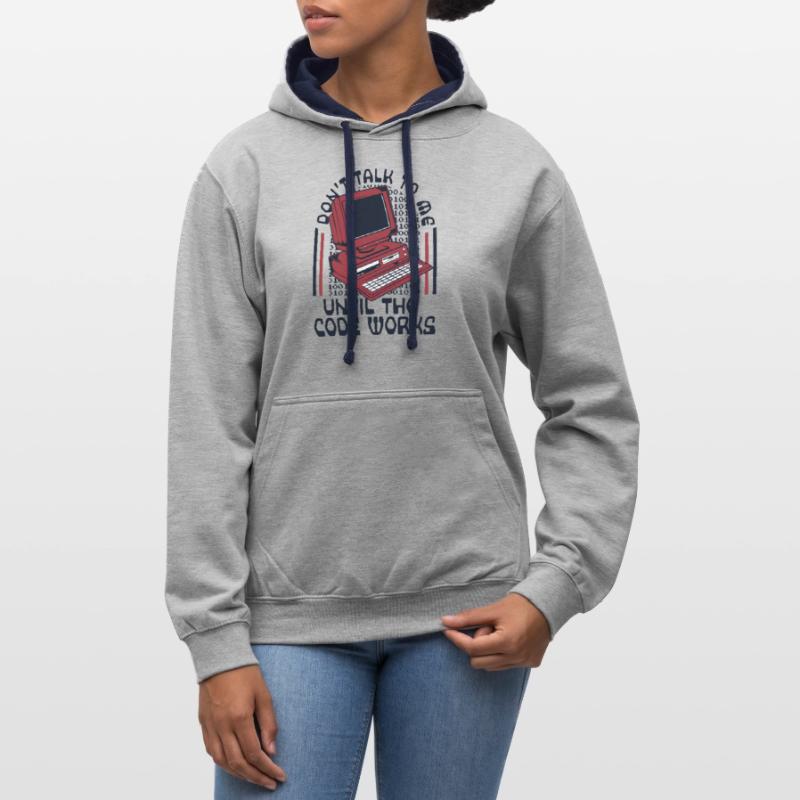 Until The Code Works Softwareingenieur Coder Kontrast-Hoodie