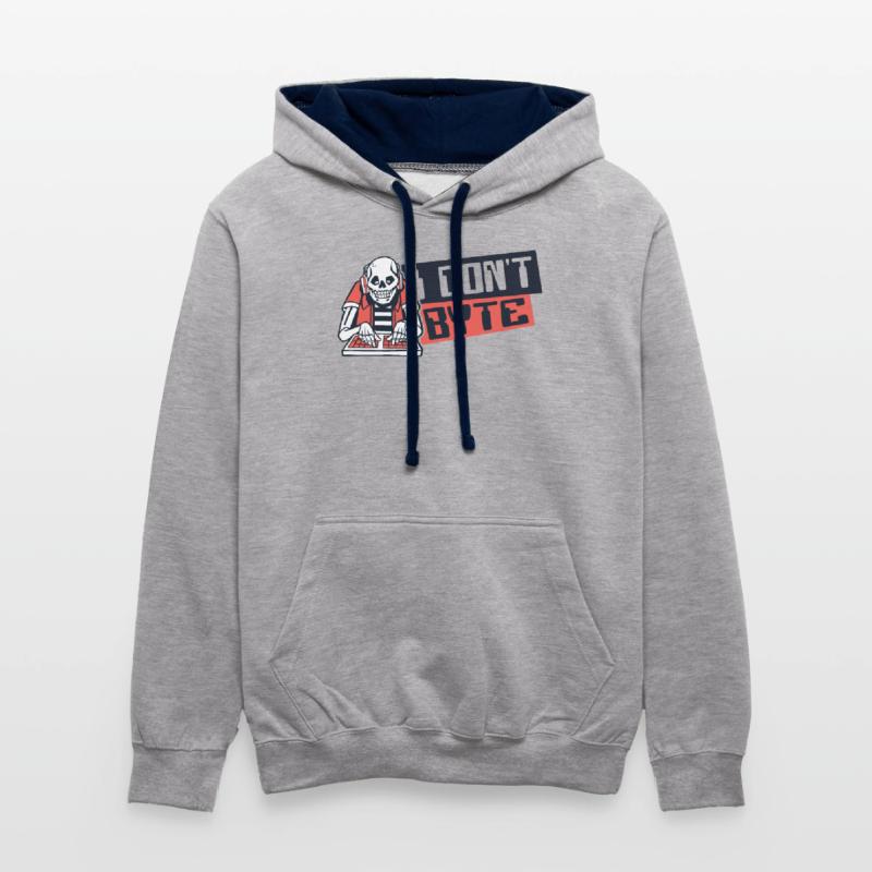 I Don't Byte Softwareingenieur Developer Coder Kontrast-Hoodie