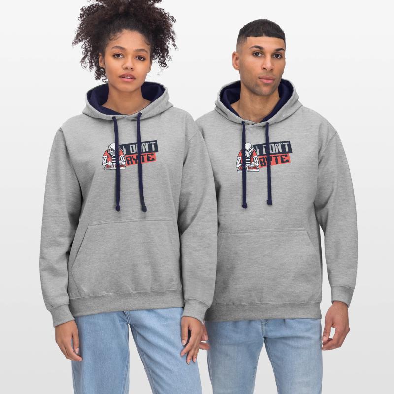 I Don't Byte Softwareingenieur Developer Coder Kontrast-Hoodie