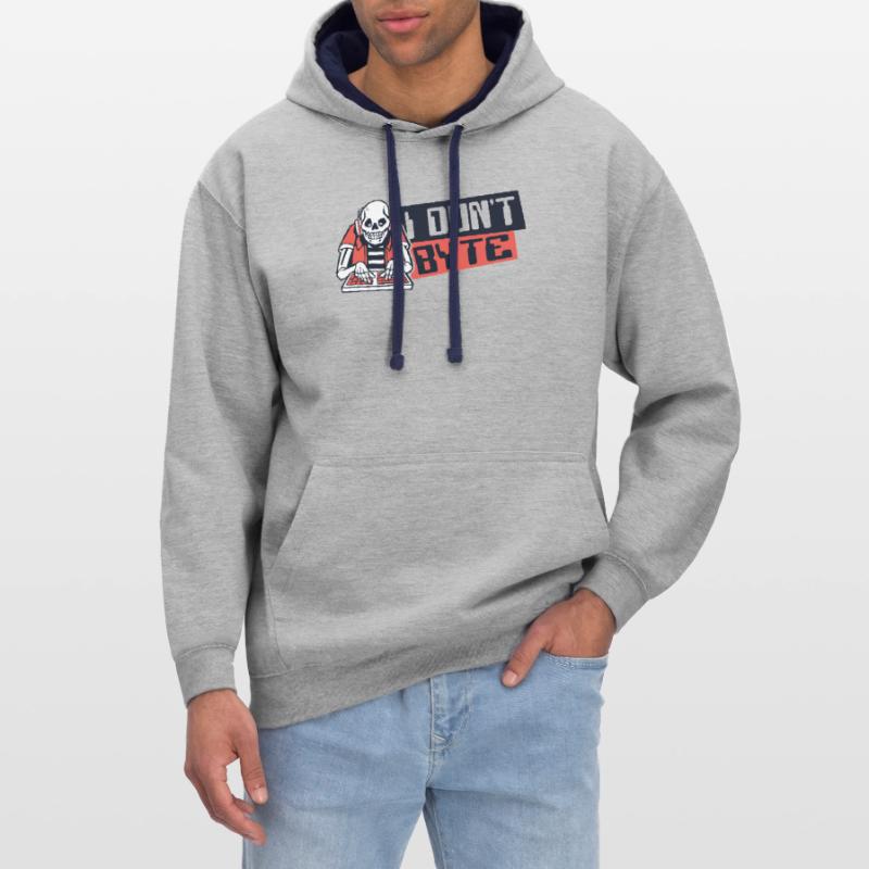 I Don't Byte Softwareingenieur Developer Coder Kontrast-Hoodie