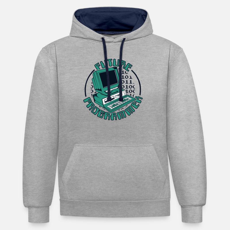 Future Programmer Softwareingenieur Developer - Kontrast-Hoodie - Grau meliert/Navy