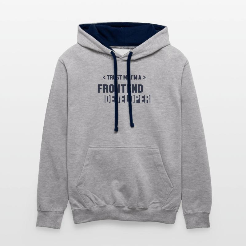 Trust Me I'm Frontend Developer Developer Kontrast-Hoodie
