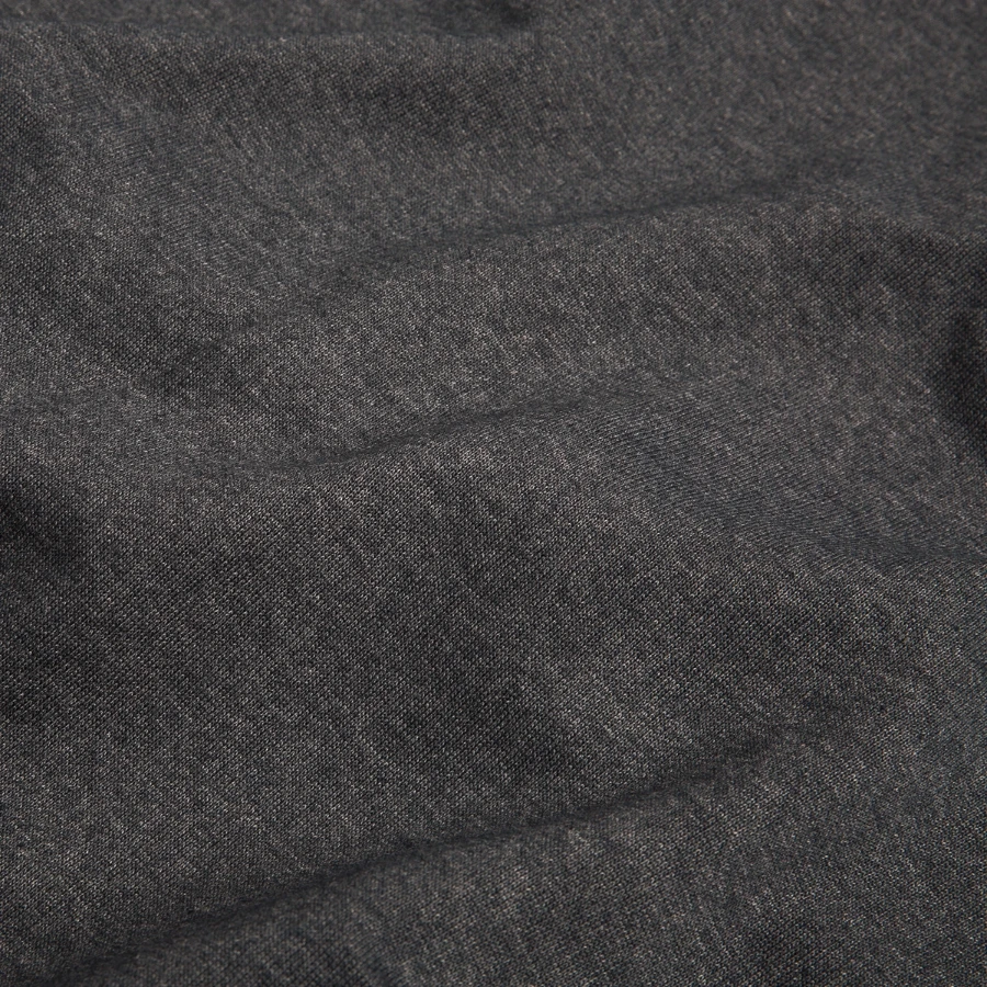 Florence badge on a contrast hoodie, charcoal/black, close-up