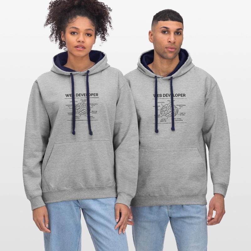 Web Developer Programmer Contrast hoodie