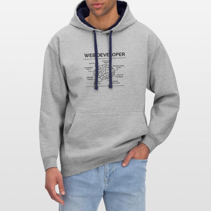 Web Developer Programmer Contrast hoodie