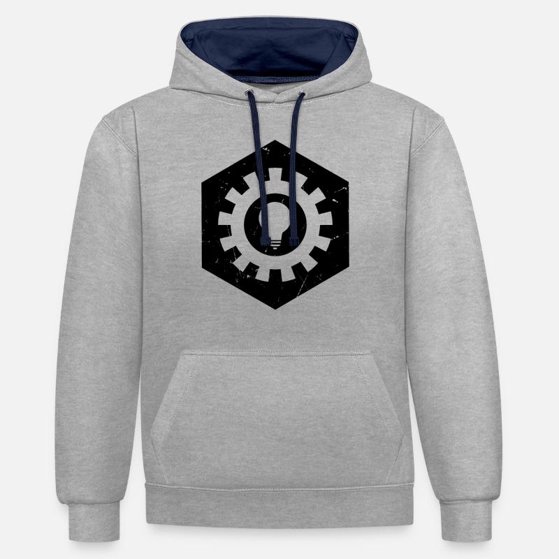 Mechanical Engineer - Engineering Gear Engineer - Contrast hoodie - heather grey/navy