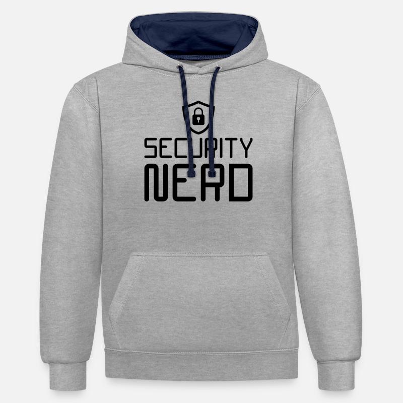 Cybersecurity Computersicherheit Cybersecurity - Kontrast-Hoodie - Grau meliert/Navy