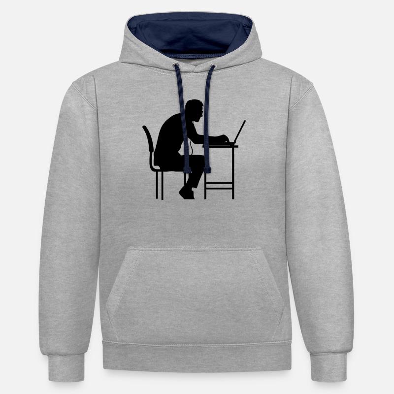 Software Developer Software Development - Contrast hoodie - heather grey/navy