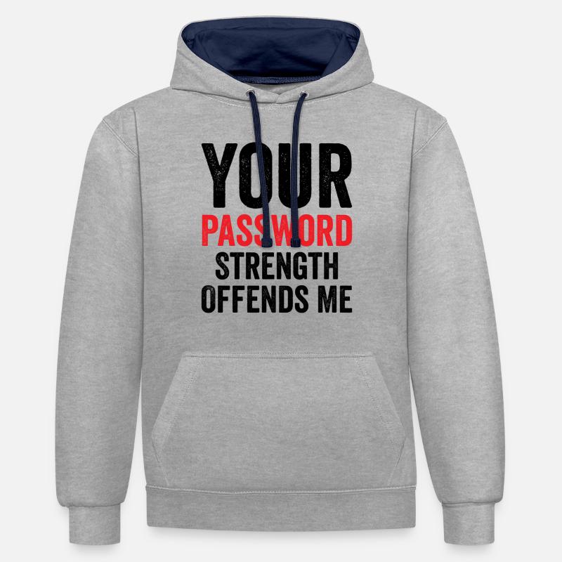 Cybersecurity Computer Security Cybersecurity - Contrast hoodie - heather grey/navy