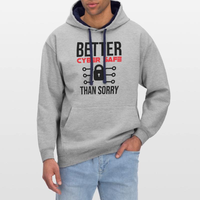 Cybersecurity Computer Security Cybersecurity Contrast hoodie