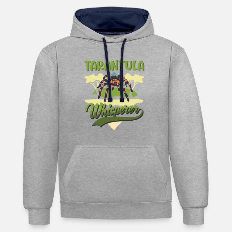 Tarantel Flüsterer Tarantula Whisperer - Sweat à capuche contrasté - gris chiné/bleu marine