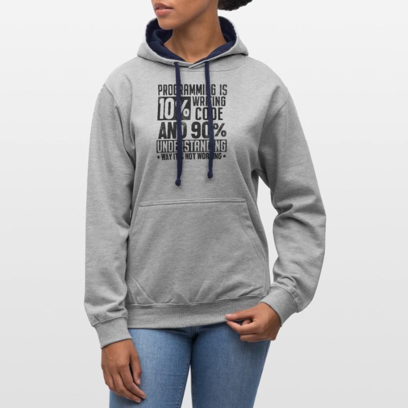 Funny Programming Coding Humor Developer Computer Contrast hoodie