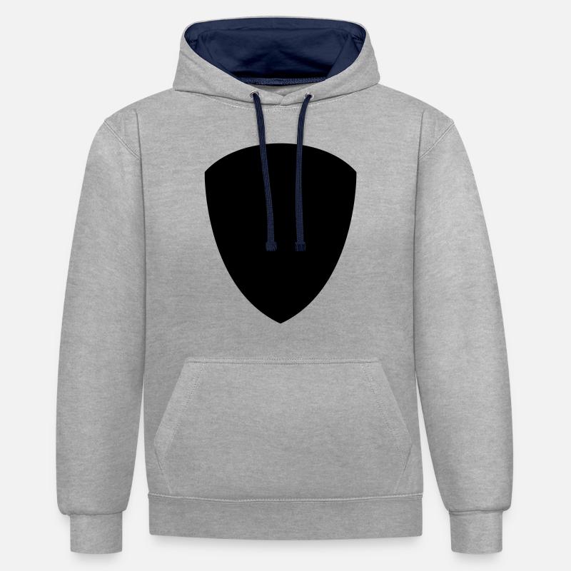 Shield - Sweat à capuche contrasté - gris chiné/bleu marine