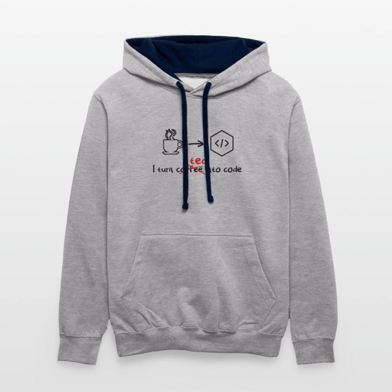 Tee Software Entwickler Engineer Programmer Kontrast-Hoodie