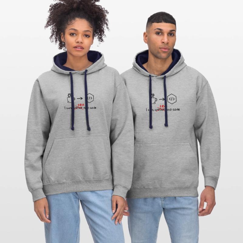 Tee Software Entwickler Engineer Programmer Kontrast-Hoodie