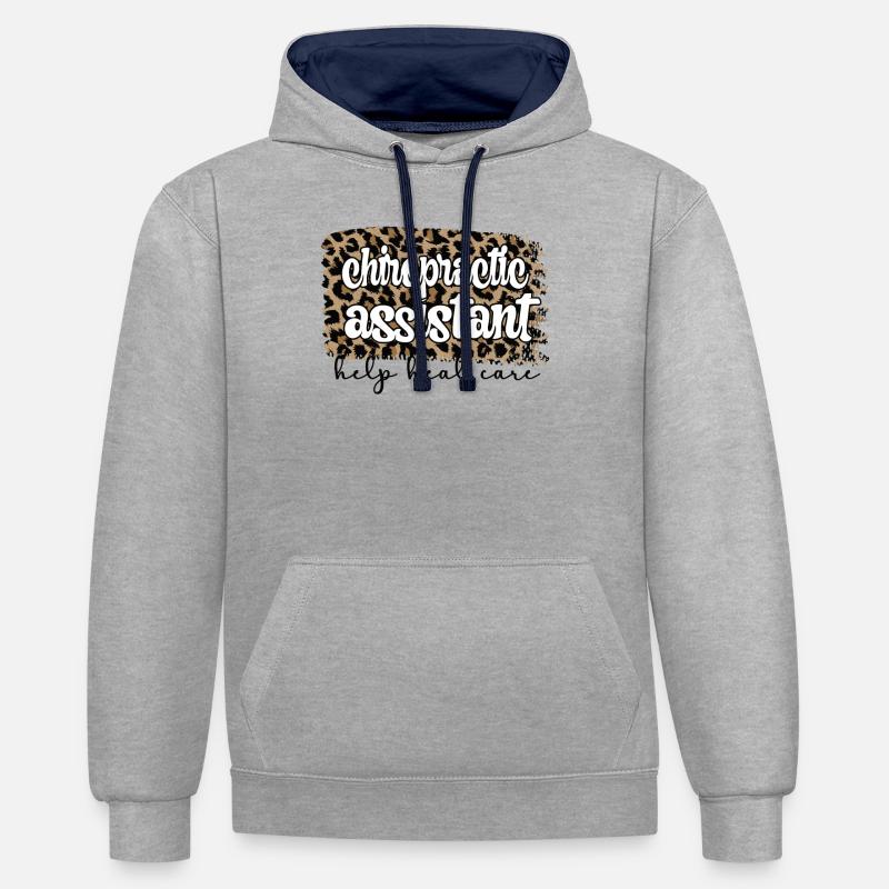 Chiropractic Assistant Chiropractic Assistant - Contrast hoodie - heather grey/navy