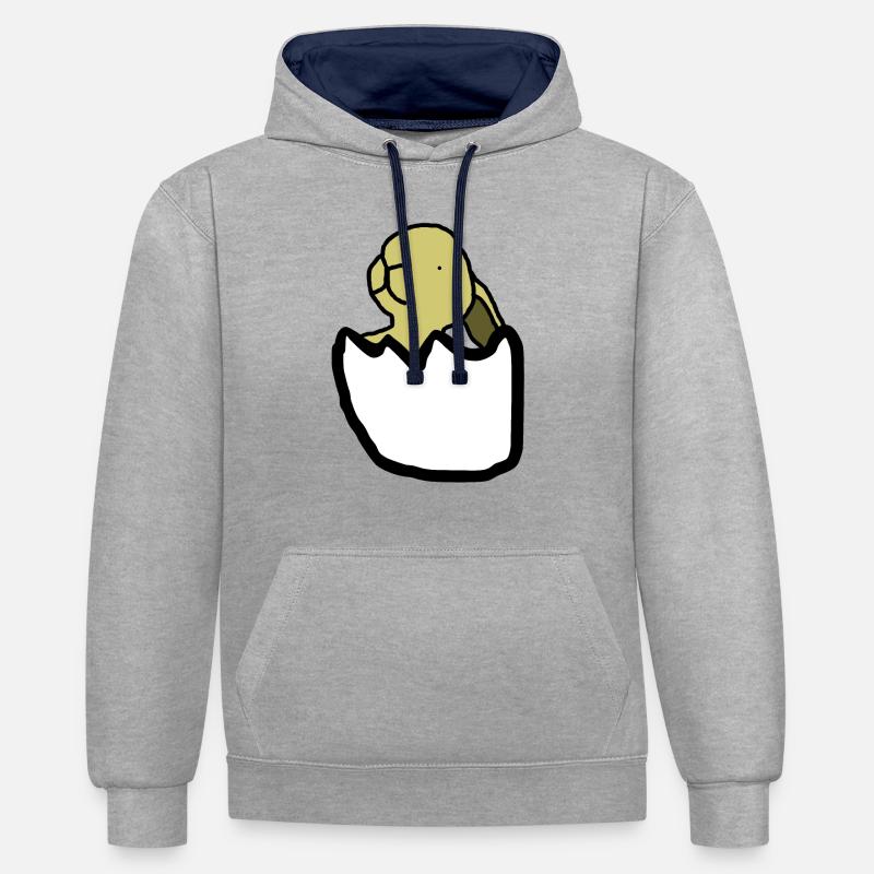 Rabbit Rabbit - Contrast hoodie - heather grey/navy