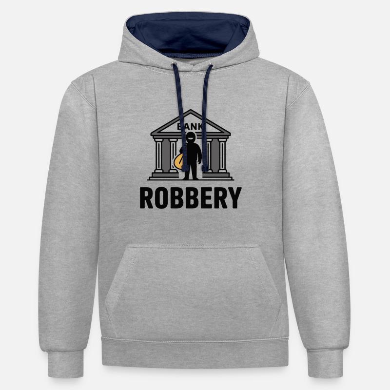 VISUALIZATION - Contrast hoodie - heather grey/navy