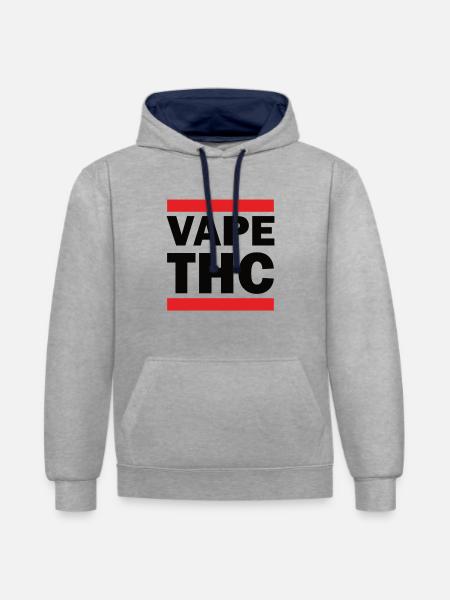 Vape THC - Contrast hoodie - heather grey/navy