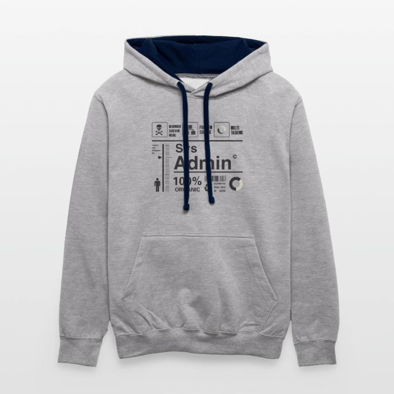 Sys Admin Problem Computer Nerd pc Platine cpu ner Kontrast-Hoodie