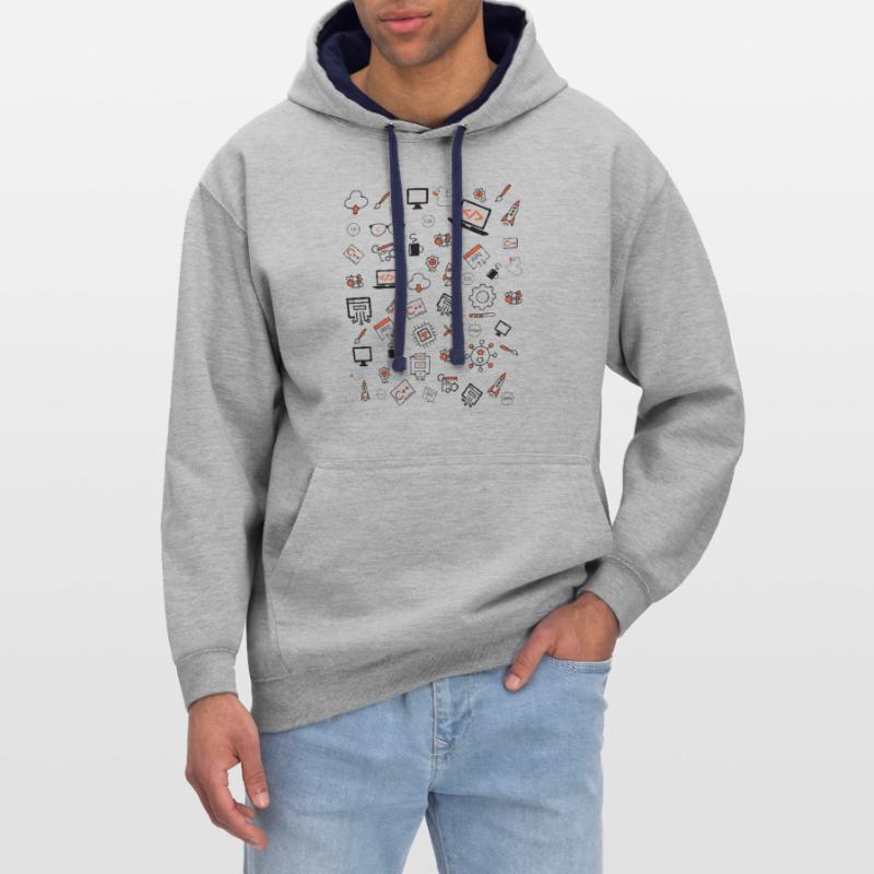Java developer programming Contrast hoodie