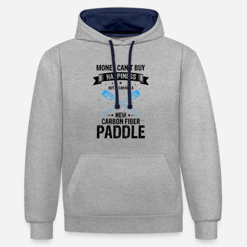 Drachenboot Trainer und Drachenboot - Kontrast-Hoodie - Grau meliert/Navy
