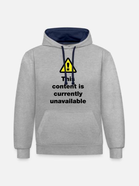 ⚠ This Content Is Currently Unavailable - Contrast hoodie - heather grey/navy