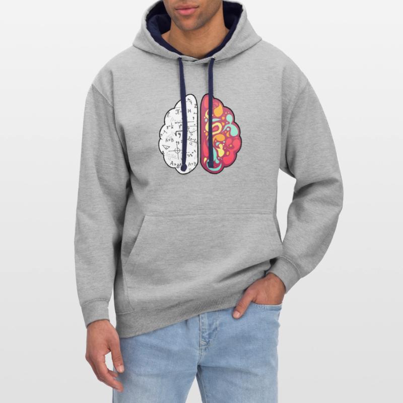 Math Lesson Mathematics Math Genius Math Brain Contrast hoodie