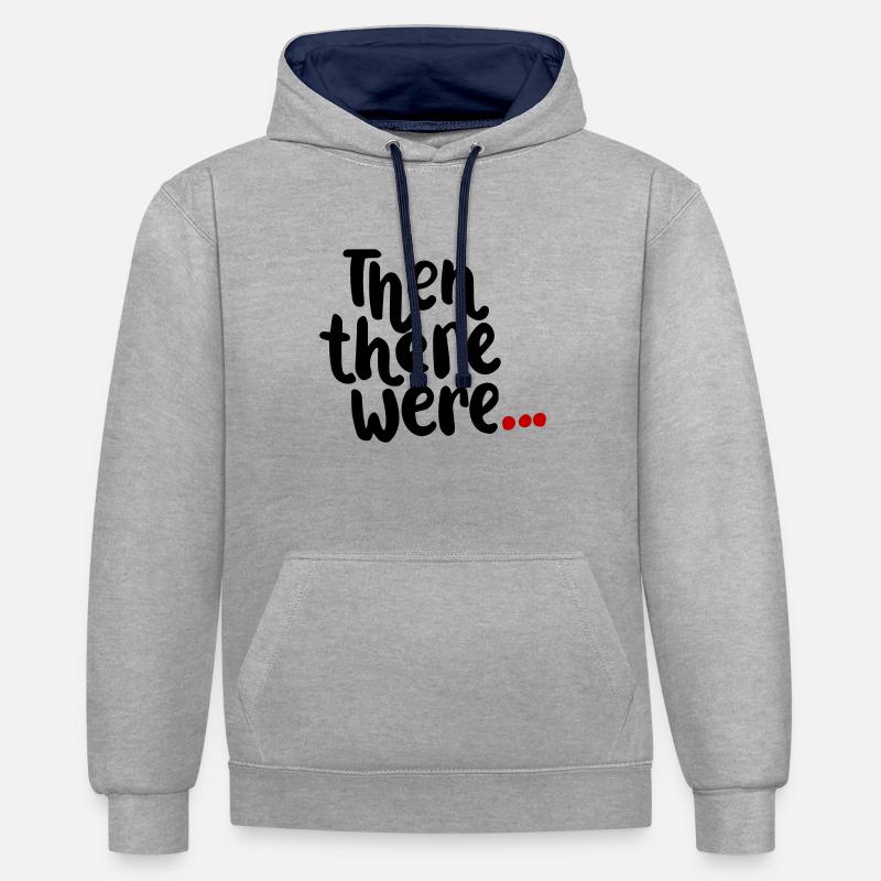 Junge oder Mädchen Schwanger Pregnant - Kontrast-Hoodie - Grau meliert/Navy
