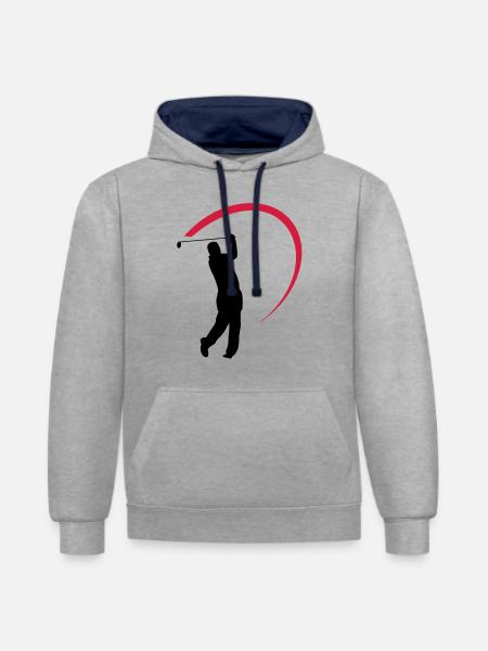 golf - Contrast hoodie - heather grey/navy